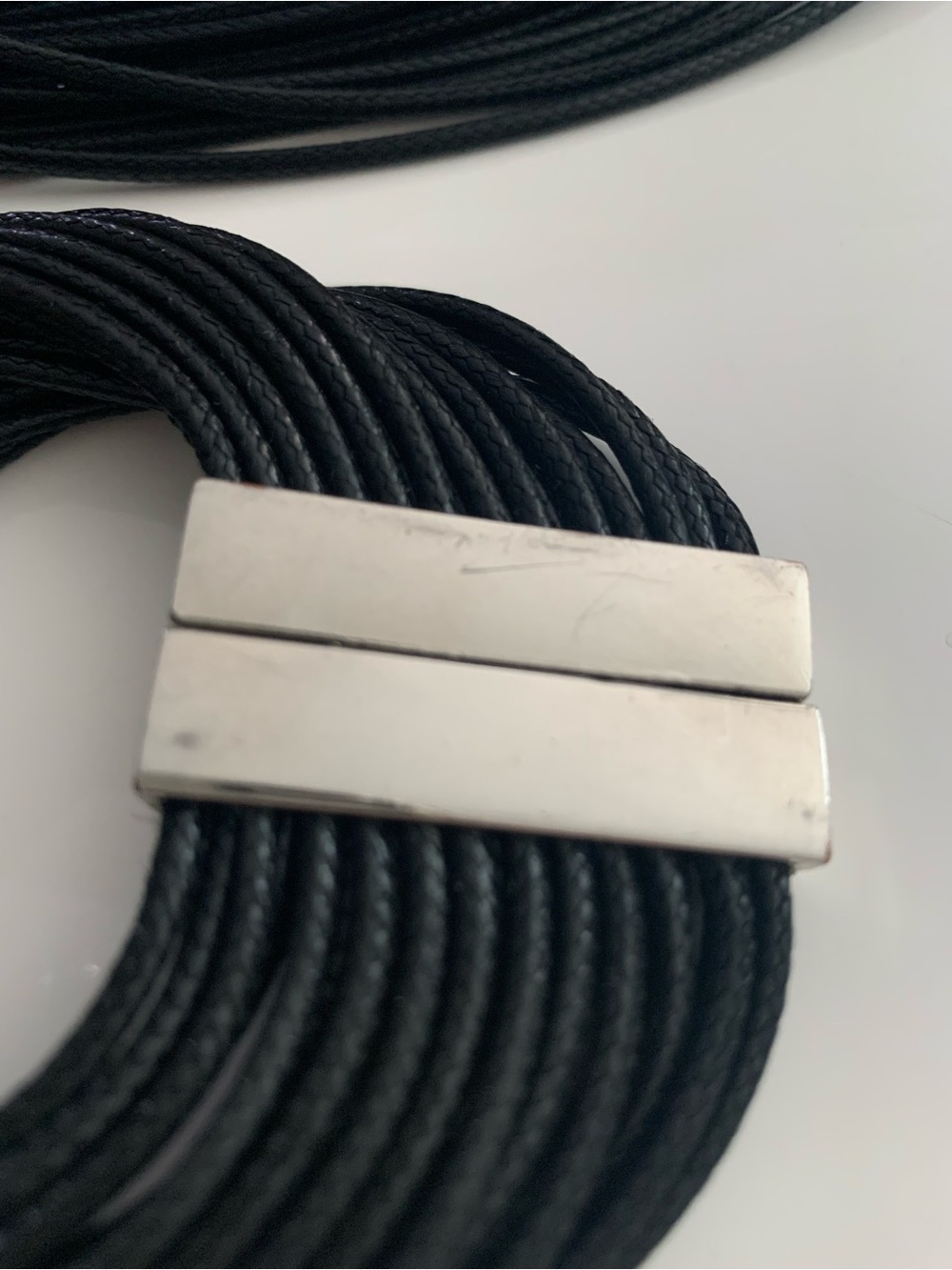 Black Multi-Strand Pendant Necklace by - Picture 2 of 12